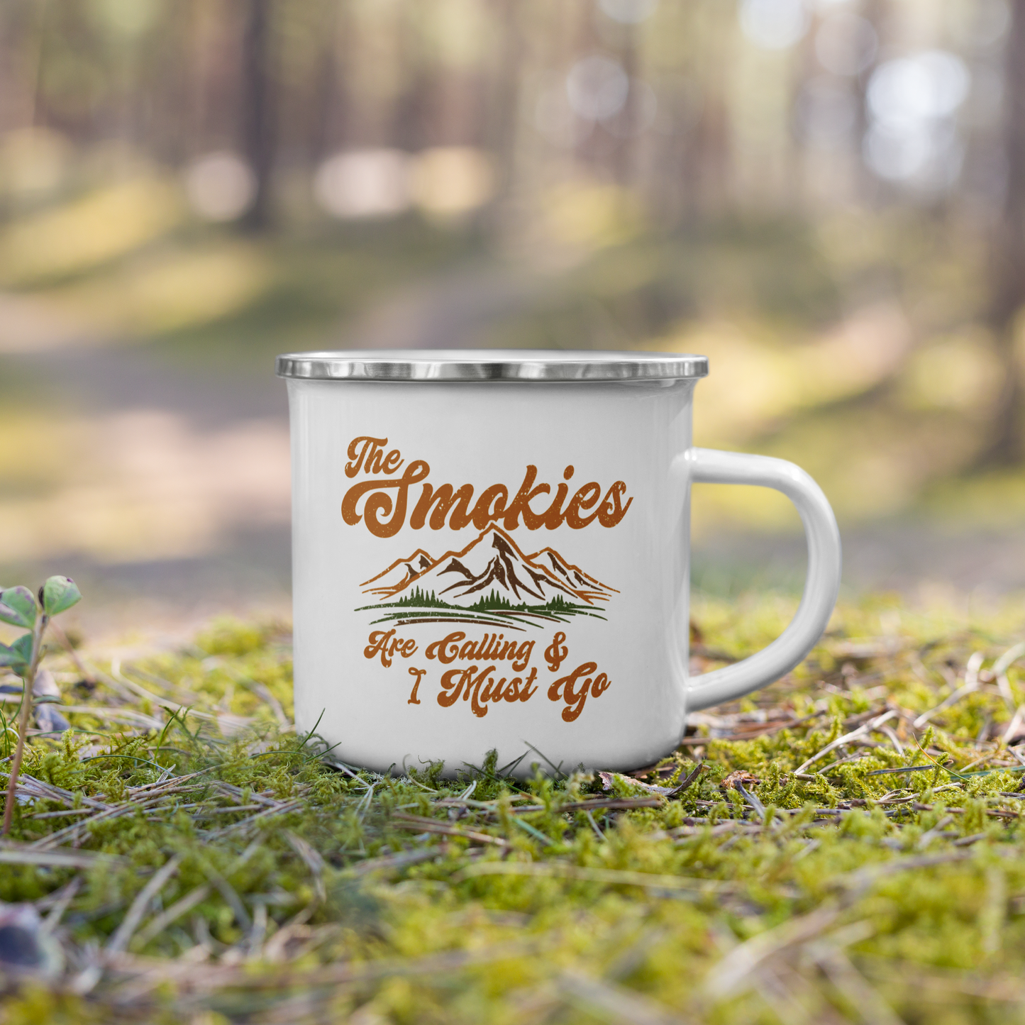 The Smokies Are Calling Enamel Mug